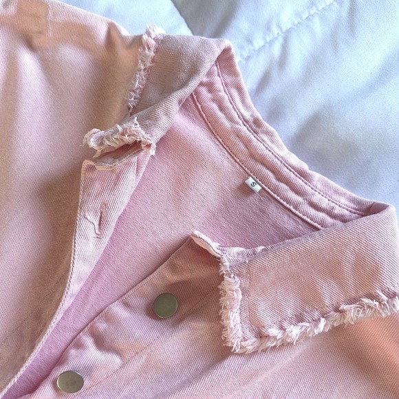 Fantastic Fawn Jacket Womens S Pink Sequin Shacket Western Festival Concert - Picture 11 of 11